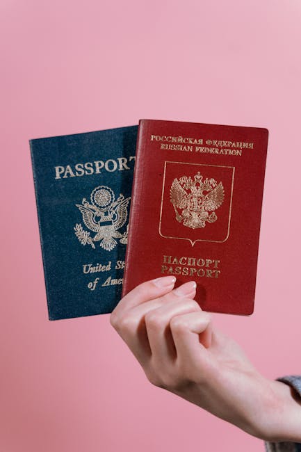 Passport and application documents on a desk during international student planning