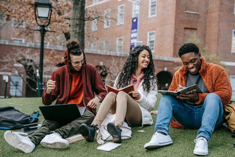 Students on a campus walkway, looking ahead at Campus Life Deep Dive before committing to a program.