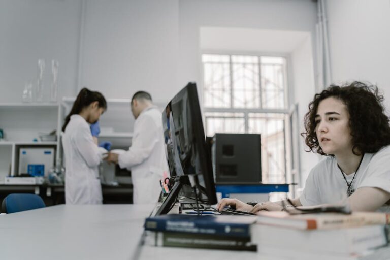 Field-Specific Degree Deep Dive: computer, business, and health sciences visuals on a desk for student expectations