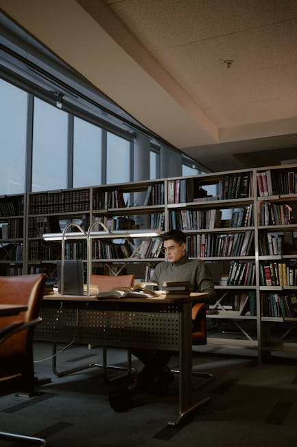 Student studying in a library, highlighting gaps rankings miss like teaching and support.