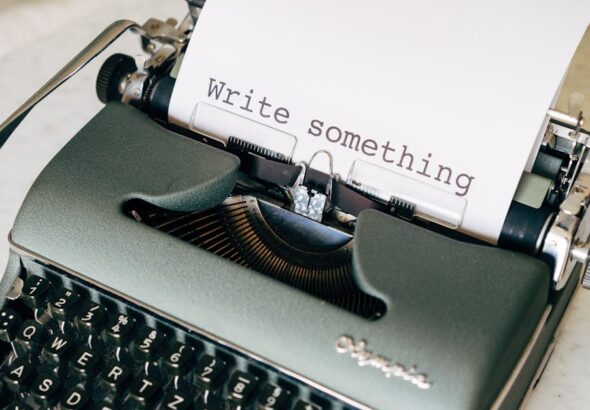 Writing a Winning Statement of Purpose: Structure, Prompts, and Real-World Examples shown by a writer at a desk.